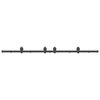 vidaXL Sliding Door Hardware Kit 200 cm Steel Black