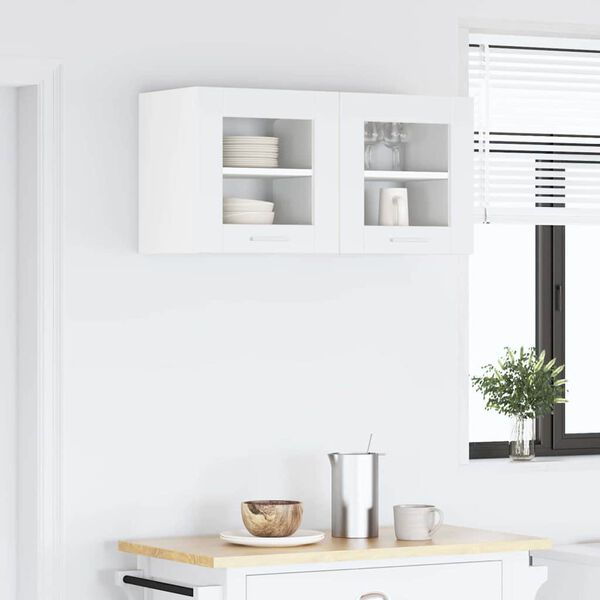 vidaXL Hanging Cabinet with Door White 40 x 31 x 40 cm Engineered Wood