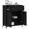 vidaXL Sideboard with Drawer Black Oak 70 x 30 x 80 cm Engineered Wood