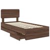 vidaXL Bed Frame with Headboard Brown Oak 75 x 190 cm Engineered Wood