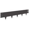 vidaXL Lawn Edging 10 pcs 100 x 20 cm Steel Black
