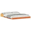 vidaXL Bed Frame Wax Brown 160 x 200 cm Solid Pine Wood
