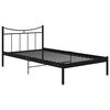 vidaXL Bed Frame without Mattress Black Metal 100x200 cm