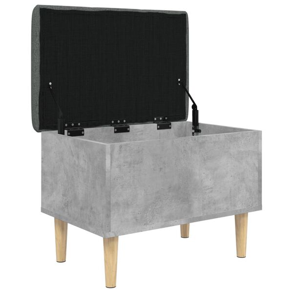 vidaXL Storage Bench Concrete Grey 62x42x46 cm Engineered Wood