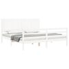 vidaXL Bed Frame without Mattress White Super King Size Solid Wood