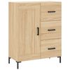vidaXL Highboard Sonoma Oak 69.5x34x180 cm Engineered Wood