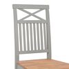 vidaXL Dining Chairs 2 pcs Grey Solid Oak Wood