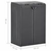 vidaXL Trash Bin with 2 Doors Black 65x45x88 cm PP