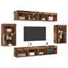 vidaXL TV Cabinet Set Wall-mounted 8 pcs Old wood Engineered wood