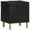 vidaXL Bedside Cabinet Black 40x33x46 cm Solid Wood Mango