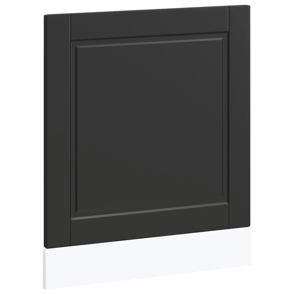 vidaXL Dishwasher Panel Porto Black 60x1.5x67 cm Engineered Wood