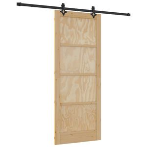 vidaXL Sliding Door ORKDAL 86 x 211 cm Solid Pine Wood Natural