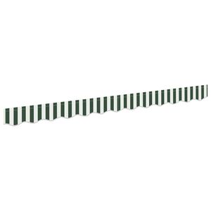 vidaXL Awning Valance Replacement Green and White 2.5 m Polyester