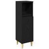 vidaXL Bathroom Furniture Set with Storage 3 pcs Black Engineered wood