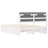 vidaXL Bed Frame with Upholstered Headboard Light Grey 140 x 190 cm