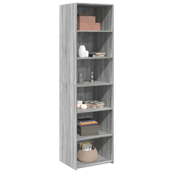 vidaXL Highboard Grey Sonoma 50x41x185 cm Engineered Wood