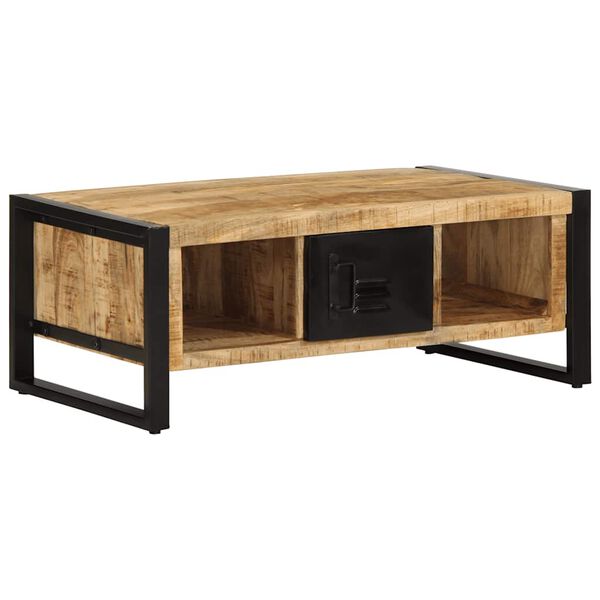 vidaXL Coffee Table 90x50x36 cm Solid Rough Wood Mango
