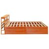 vidaXL Bed Frame with Headboard Wax Brown 200x200 cm Solid Wood Pine
