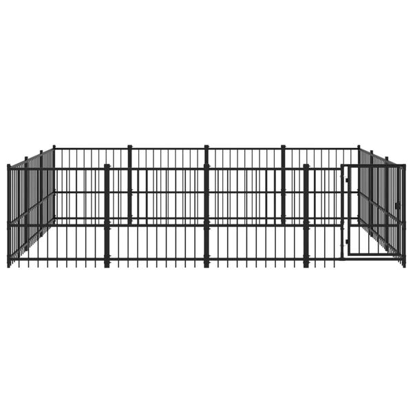 vidaXL Outdoor Dog Kennel Steel 11.58 m&sup2;
