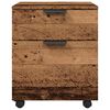 vidaXL Mobile File Cabinet with Wheels Old Wood 45x38x54 cm Engineered Wood