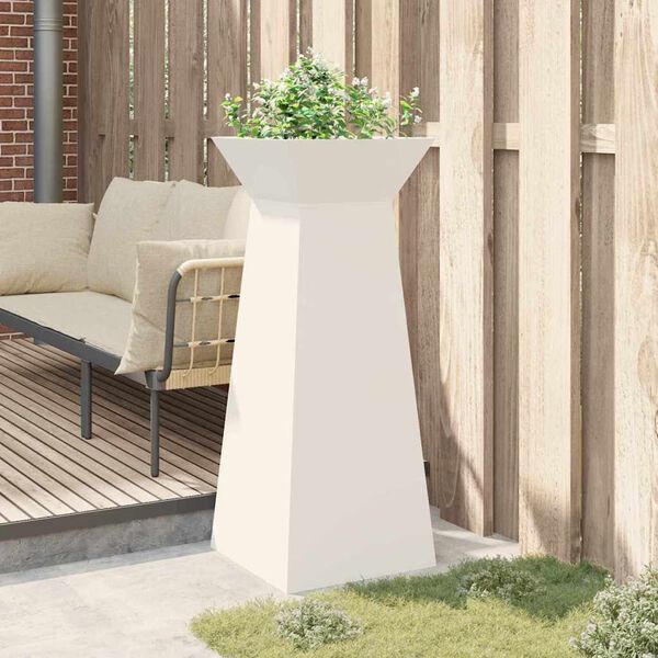 vidaXL Pillar Planter White 40 x 40 x 100 cm