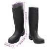 vidaXL Rain Boots Black Size 44 PVC