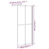 vidaXL Walk-in Shower Screen 80x195 cm Dark Tempered Glass