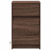 vidaXL Bedside Cabinet with LED Lights Brown Oak Engineered Wood