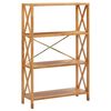 vidaXL 4-Tier Shelf 80x30x125 cm Solid Oak Wood