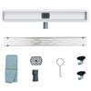 vidaXL Shower Drain Line Design with 360&deg; Siphon Silver 70 cm