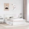 vidaXL Storage Bed with Headboard White 140 x 190 cm Engineered Wood