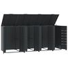 vidaXL Wheelie Bin Storage for 4 Bins Anthracite 276x79x117 cm Steel