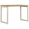 vidaXL Dining Table 115x55x76 cm Solid Mango Wood and Steel