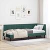 vidaXL Corner Bed Frame with Headboard Dark green 80 x 200 cm Velvet