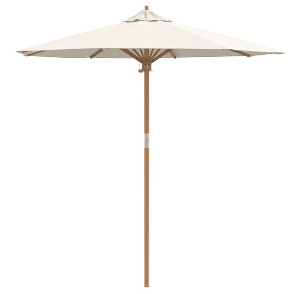 vidaXL Garden Parasol Cream White Ø 217 x 230 cm Bamboo