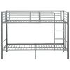 vidaXL Bunk Bed without Mattress Grey Metal 90x200 cm