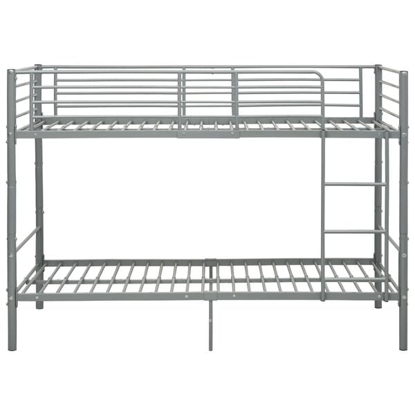 vidaXL Bunk Bed without Mattress Grey Metal 90x200 cm