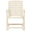 vidaXL Garden Chairs 4 pcs Plastic White