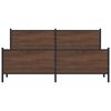 vidaXL Metal Bed Frame without Mattress Brown Oak 180x200 cm Super King