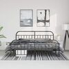 vidaXL Metal Bed Frame without Mattress with Footboard Black 183x213cm