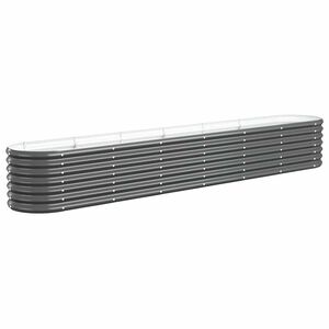vidaXL Garden Raised Bed Galvanised Steel 260x40x36 cm Anthracite