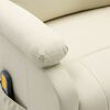 vidaXL Massage Chair Cream White Faux Leather