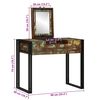 vidaXL Bedroom Dressing Tables Multicolour Solid Reclaim wood