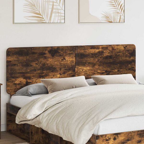 vidaXL Headboard Smoked Oak 200 cm Engineered wood