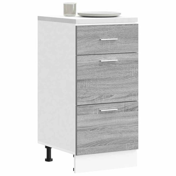 vidaXL Bottom Cabinet Lyon Grey Sonoma 40x46x81.5 cm Engineered Wood