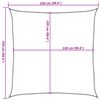 vidaXL Sun Shade Sail Sand 2.5x2.5 m 100% Polyester Oxford