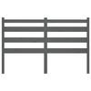 vidaXL Bed Headboard Grey 126x4x100 cm Solid Wood Pine