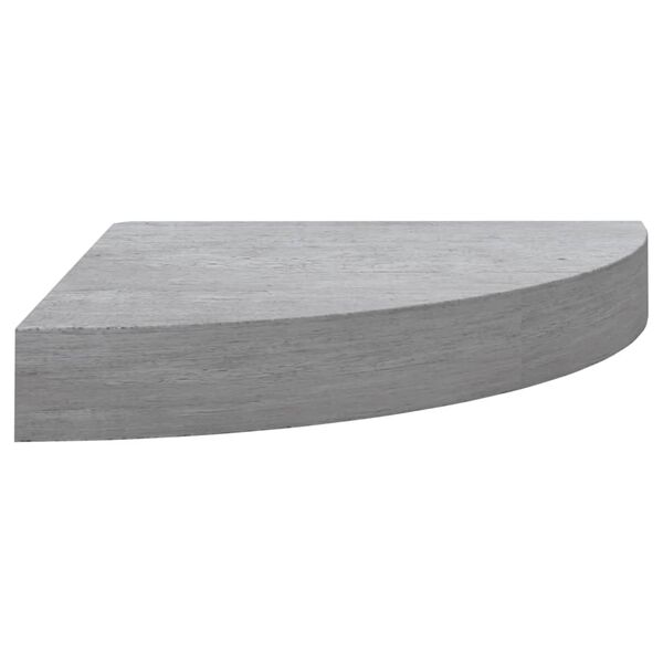 vidaXL Wall Corner Shelf Concrete Grey 25x25x3.8 cm MDF