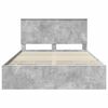 vidaXL Bed Frame with Drawer Concrete Grey 135 x 190 cm Engineer Wood