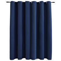 vidaXL Blackout Curtain with Metal Rings Blue 290x245 cm
